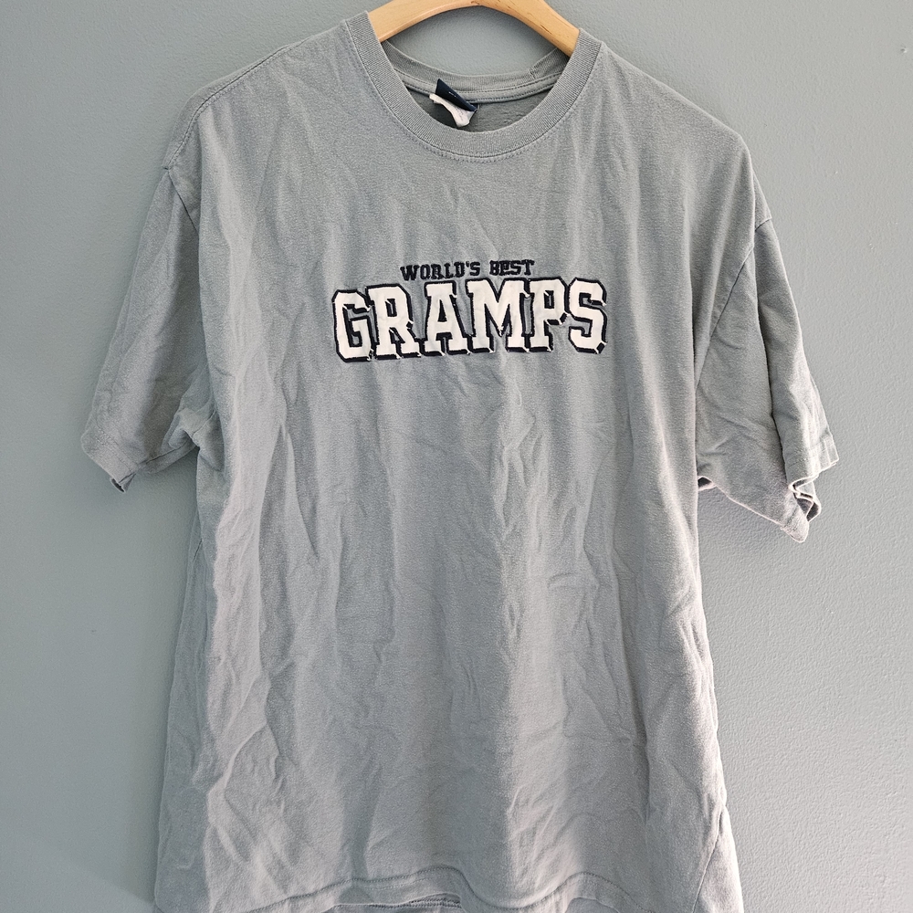 Old Varsity Brand Gramps Shirt XL Worlds BGray Graphic Tee - World's Best Gramps